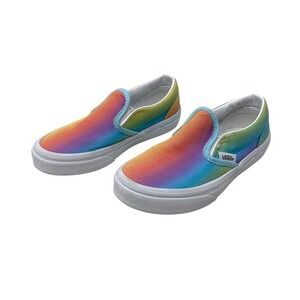 VANS Girls Shoes Rainbow Multicolor Classic Slip-on Youth Size 13.5 Skater